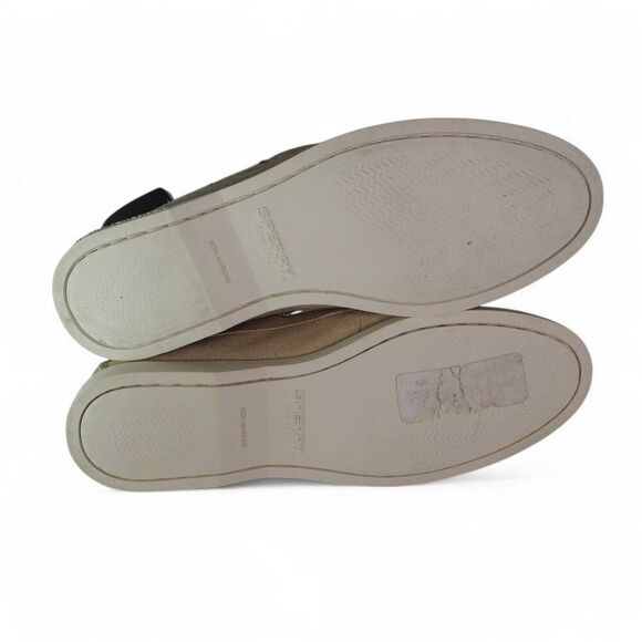 Sperry Authentic Original Venice 2- Eye Linen Boat Shoes "Natural" Women's 6.5M - Picture 8 of 12
